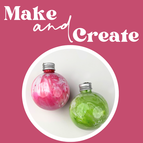 Red & Green Marble Paint Ornament