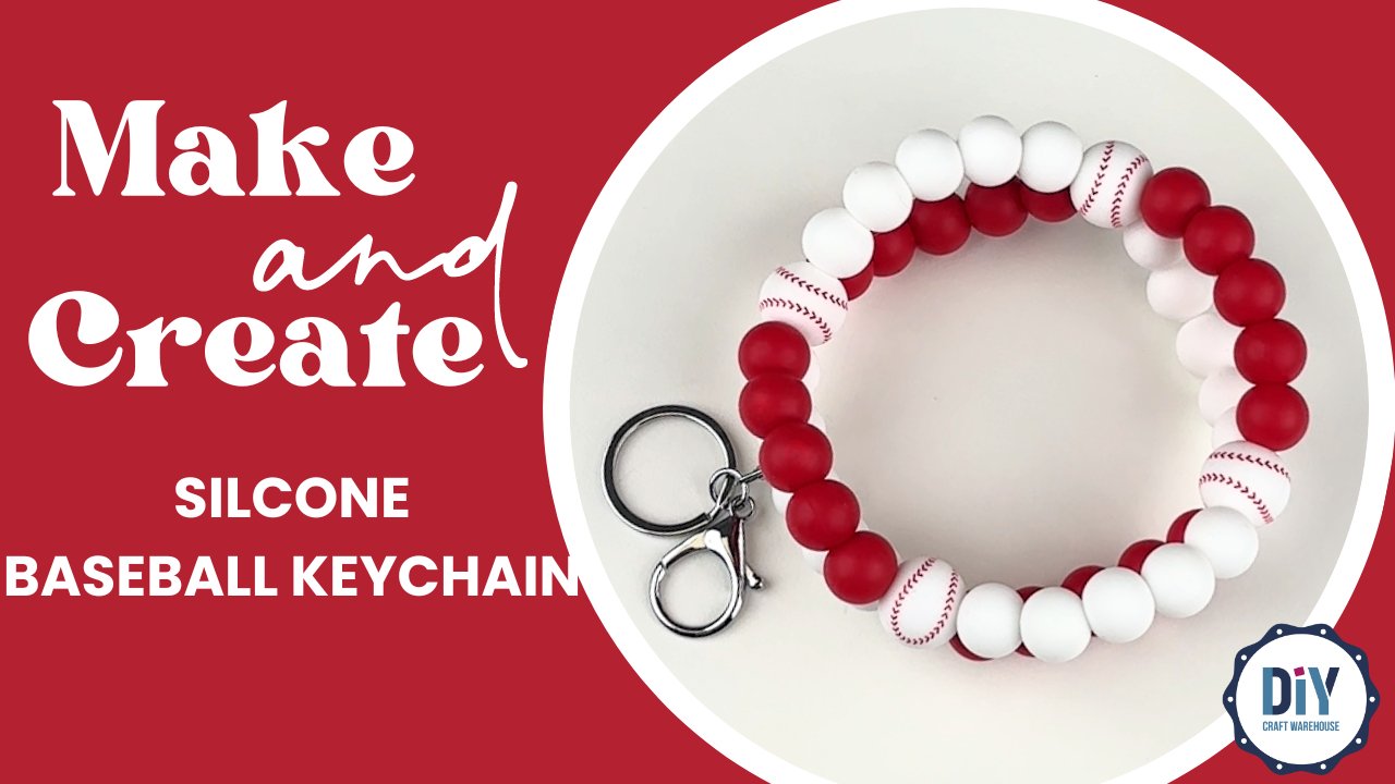 DIY projects shine with Creating Layered Silicone Bead Baseball Keychain. Available now at DIY Craft Warehouse.