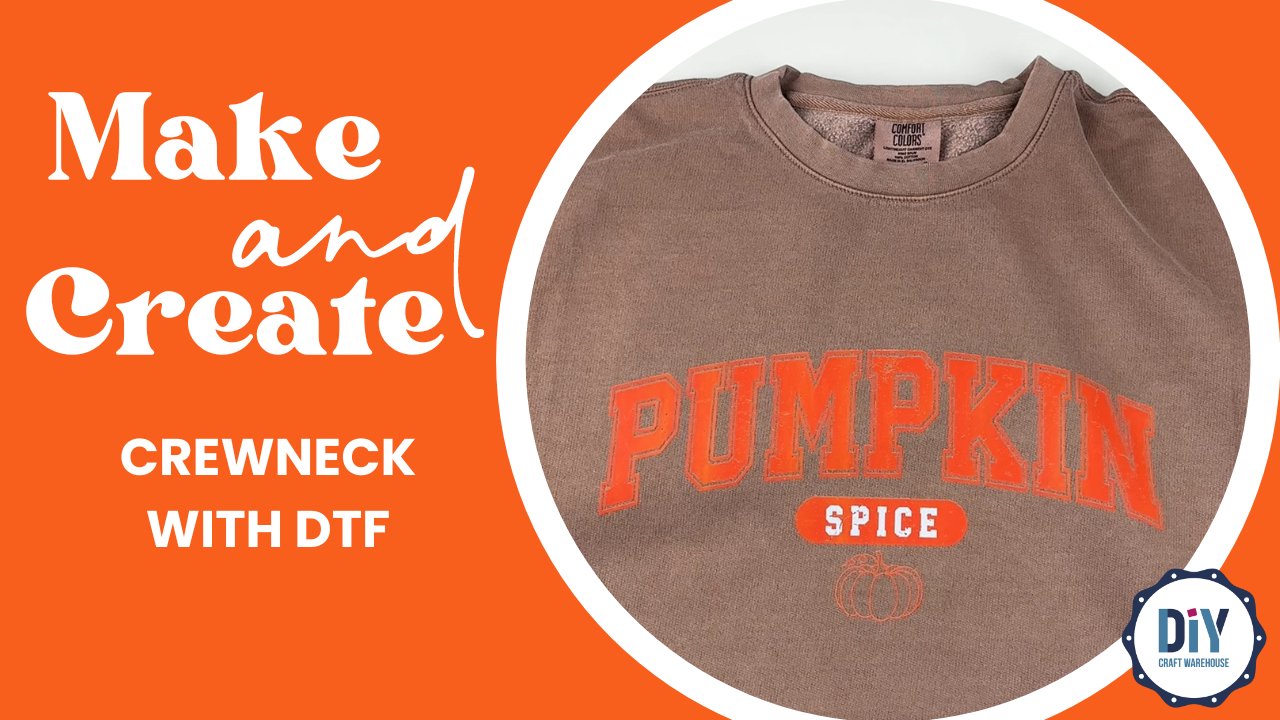 Transform ideas into crafts with DIY Pumpkin Spice Crewneck with DTF Heat Transfers. Available now at DIY Craft Warehous