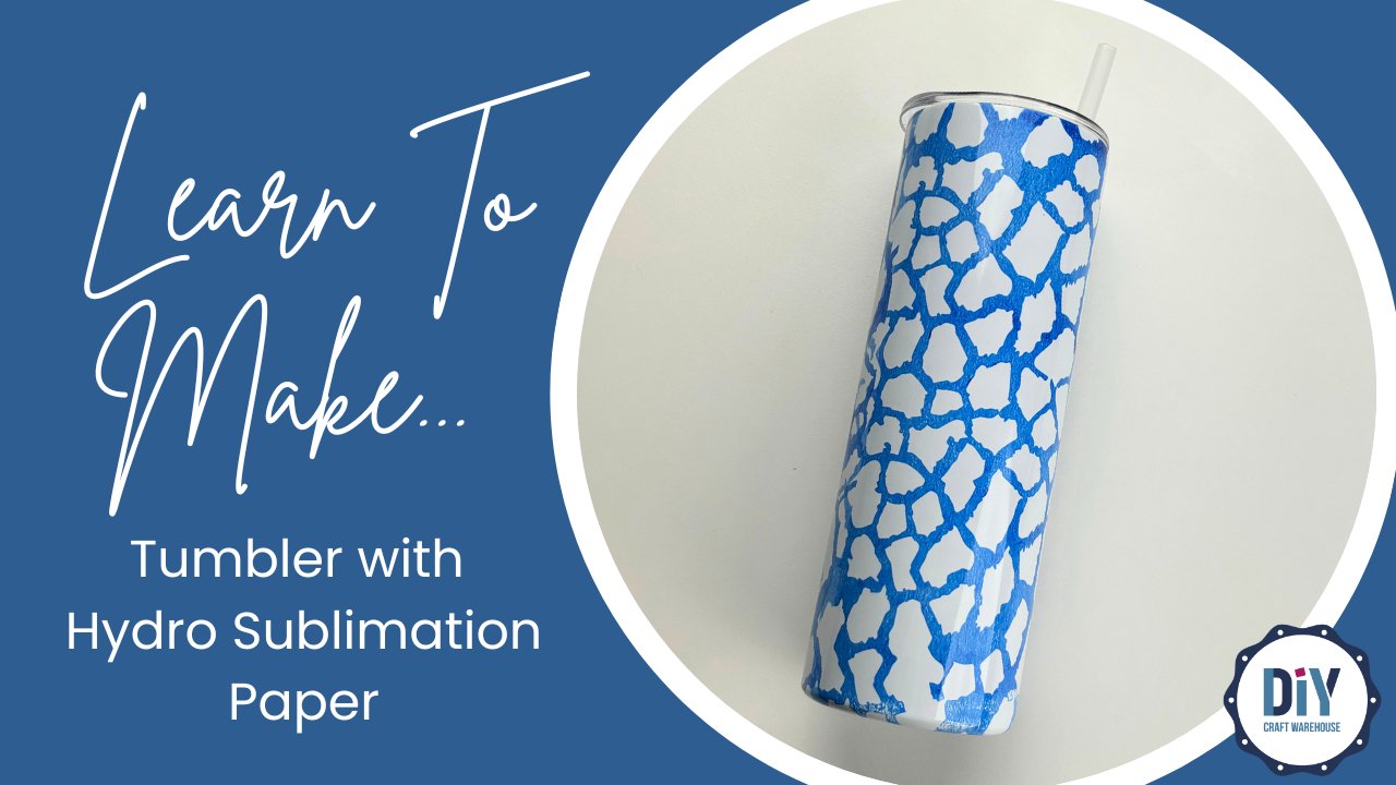 Versatile Let's Create: Crackle Tumbler with Hydro Sublimation Paper for unique DIY crafts. Available now at DIY Craft W