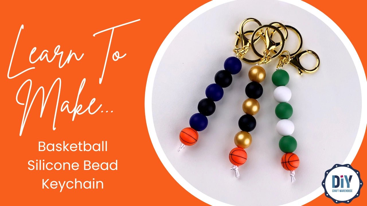 Crafting custom projects with Let's Make: A Personalized Basketball Keychain. Available now at DIY Craft Warehouse.