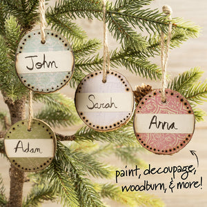 wood slice ornaments