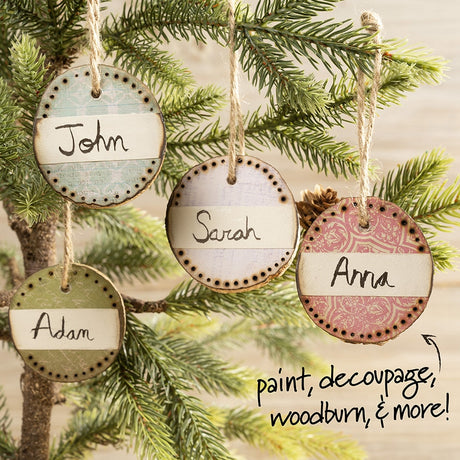 wood slice ornaments