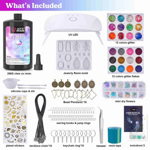 uv resin kit keychain jewelry light