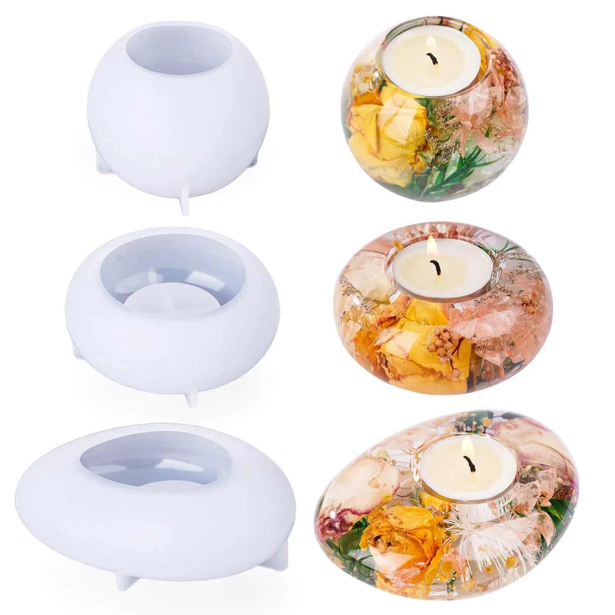 Resin Silicone Mold - Tealight Candle Holders