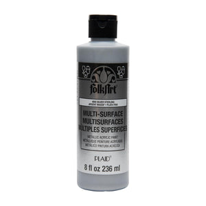 multi surface acrylic paint metallic sterling silver