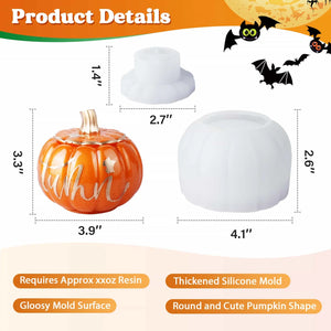 Resin Silicone Mold - Pumpkin Jar