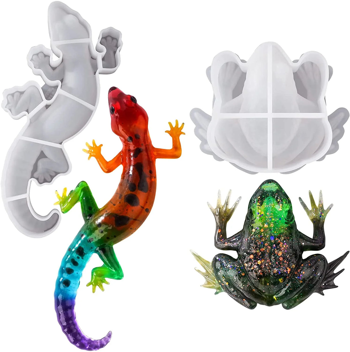 Resin Silicone Mold - Frog & Lizard