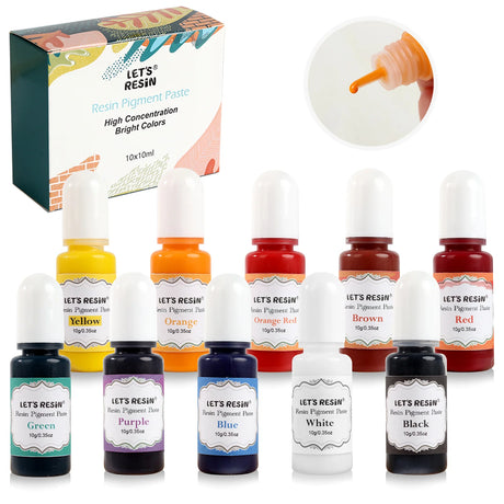 liquid resin pigment color set