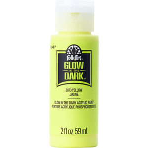 FolkArt Glow In Dark Acrylic Paint - Yellow