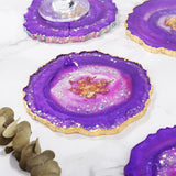 resin silicone mold coasters geode