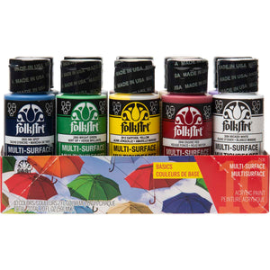 multi surface acrylic paint basic set