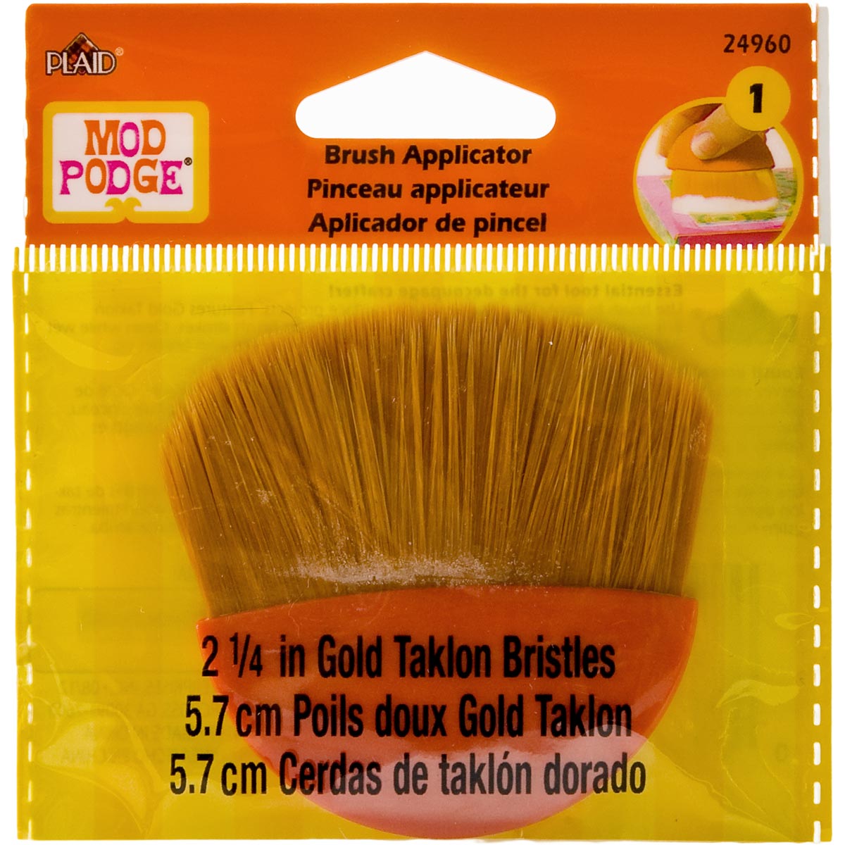 gold taklon brush