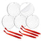 Master Maker Crafts -  Acrylic Ornament Round with Red Ribbon - (5 Pack - 3") | Master Maker Crafts - Wholesale Craft Supplies - Fast Shipping from Ohio DIY Craft Warehouse