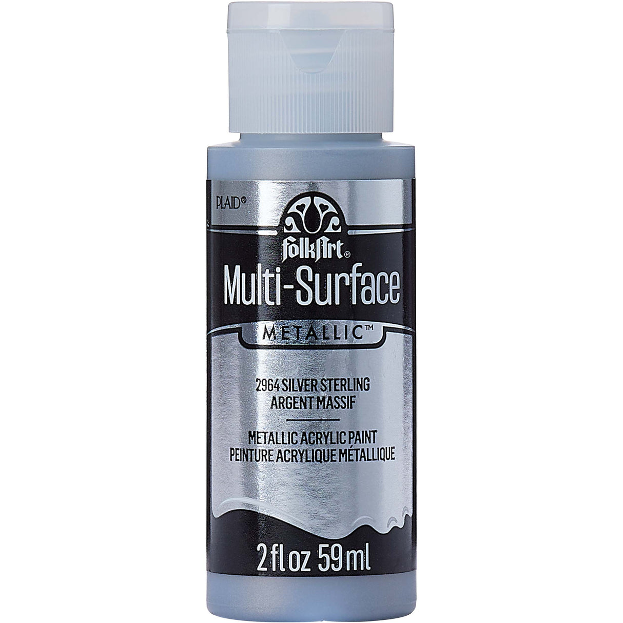 Multi-Surface Acrylic Paint - Metallic Sterling Silver