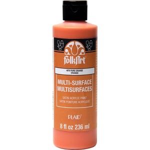 multi surface acrylic paint pure orange