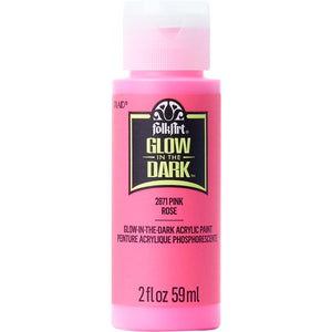 FolkArt Glow In Dark Acrylic Paint - Pink