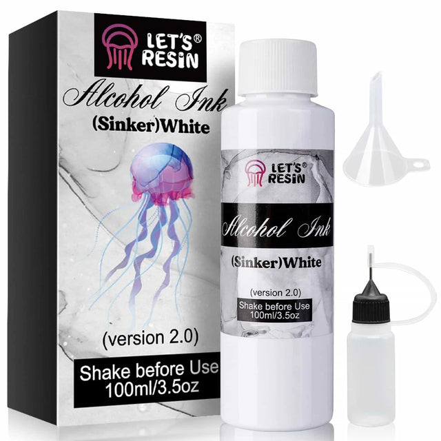 lets resin alcohol ink white