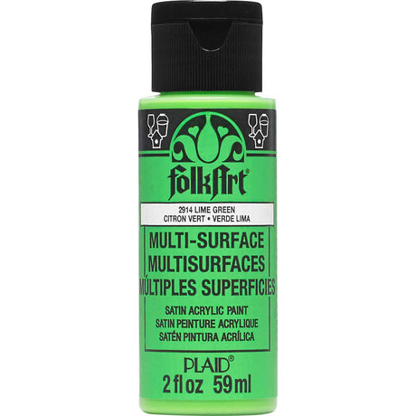multi surface acrylic paint lime green