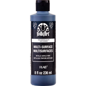 multi surface acrylic paint metallic charcoal black