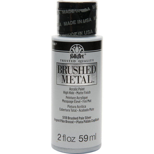 brushed metallics acrylic paint pale silver