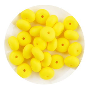 Silicone Bead Abacus Disc - Yellow