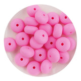 Silicone Bead Abacus Disc - Pink