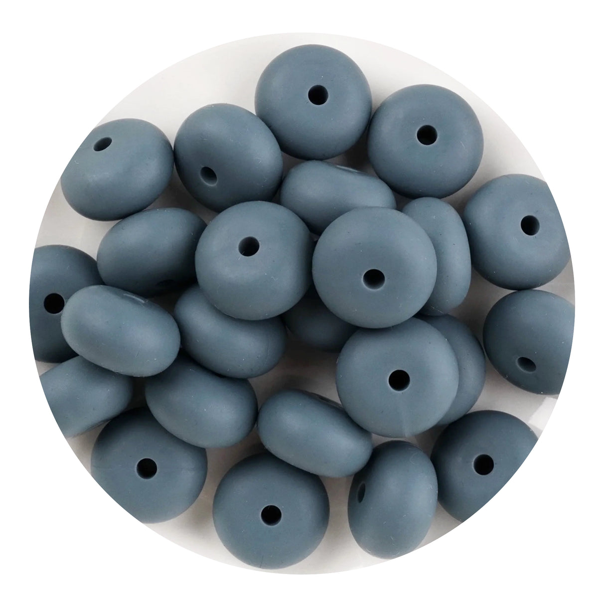 Silicone Bead Abacus Disc - Dim Gray