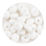 Silicone Bead Abacus Disc - Snow