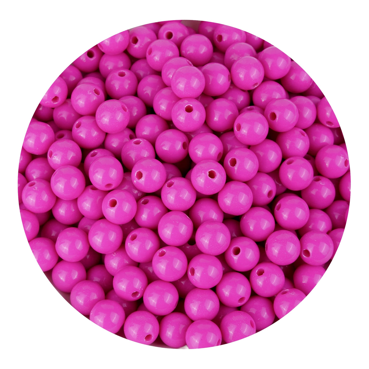 Acrylic Round String Beads - Pink