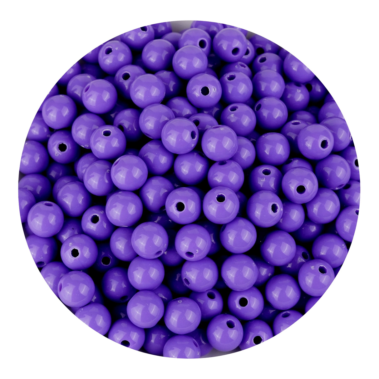 Acrylic Round String Beads - Purple