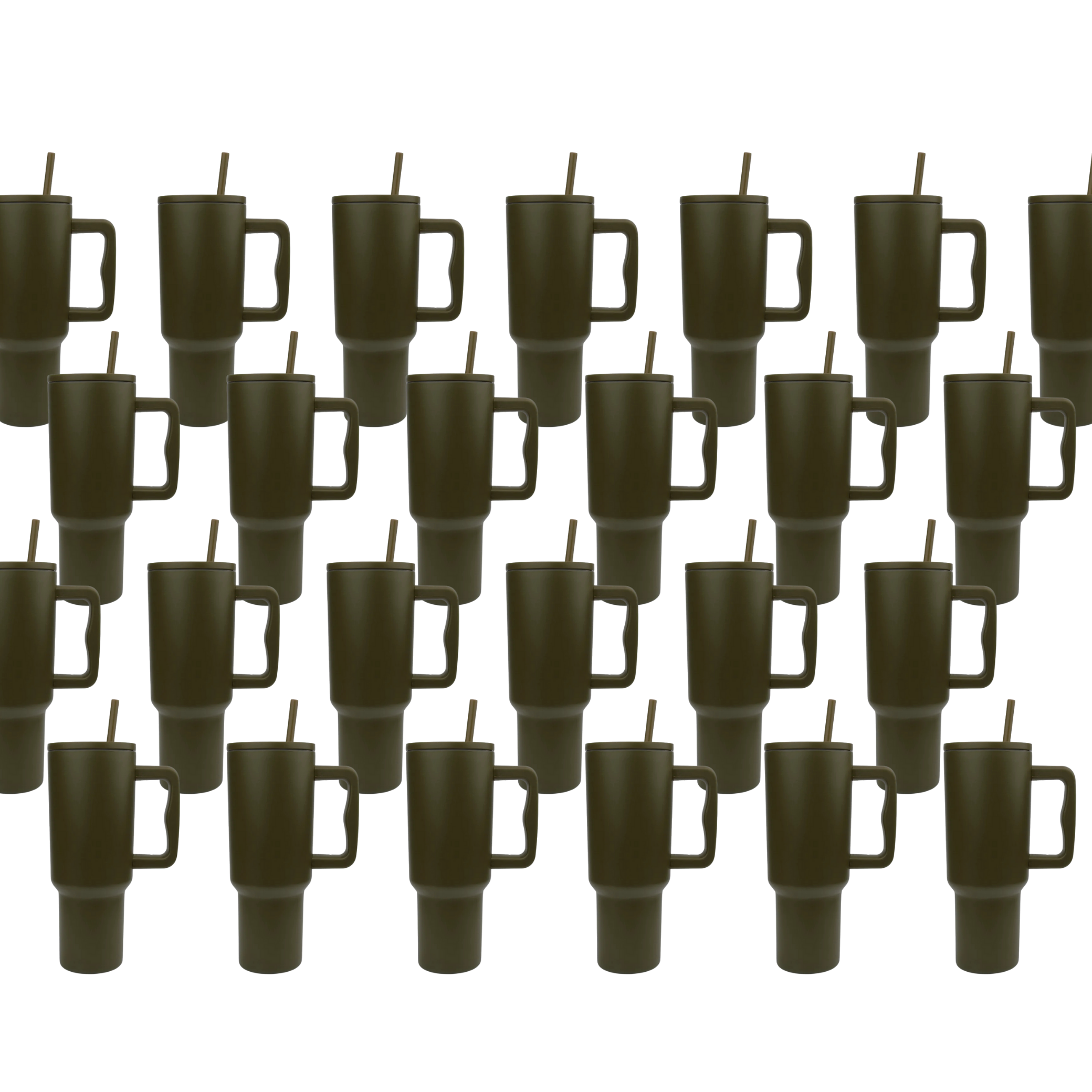 Master Maker Crafts -  40 oz Handled Tumbler Modern II Matte - Army Green (25 Piece CASE) | Master Maker Crafts - Wholesale Craft Supplies - Fast Shipping from Ohio DIY Craft Warehouse