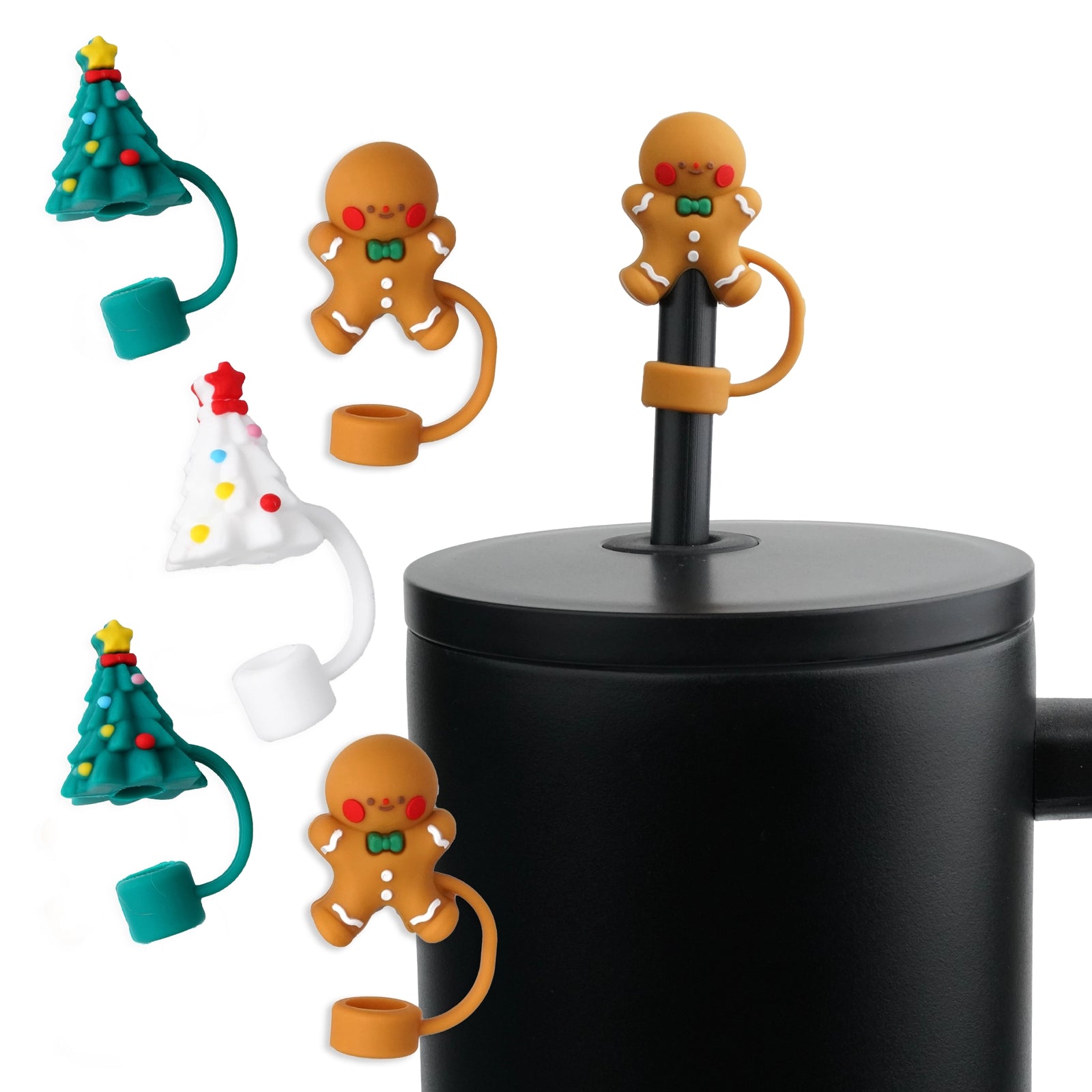 Master Maker Crafts -  Silicone Straw Topper - Assorted Cozy Holiday (5 Toppers) | Master Maker Crafts - Wholesale Craft Supplies - Fast Shipping from Ohio