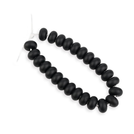 silicone bead abacus disc smokey black