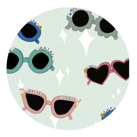 bridal sunnies sublimation paper print