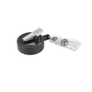 badge reel black