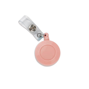 badge reel peach