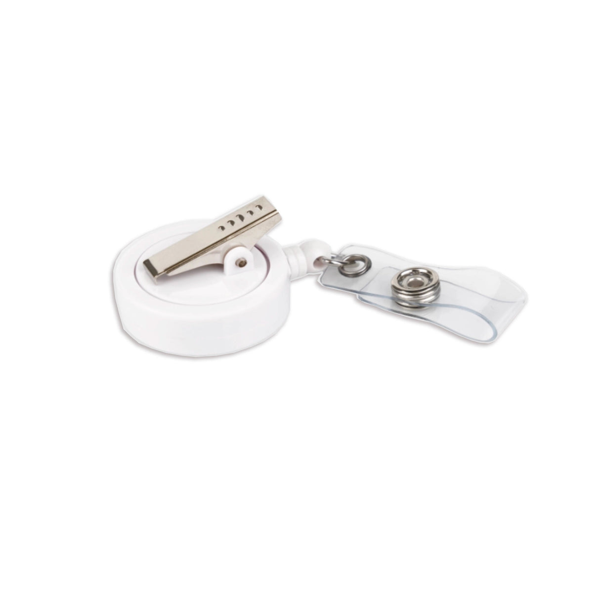 badge reel white