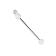 barbell bead holder keychain white