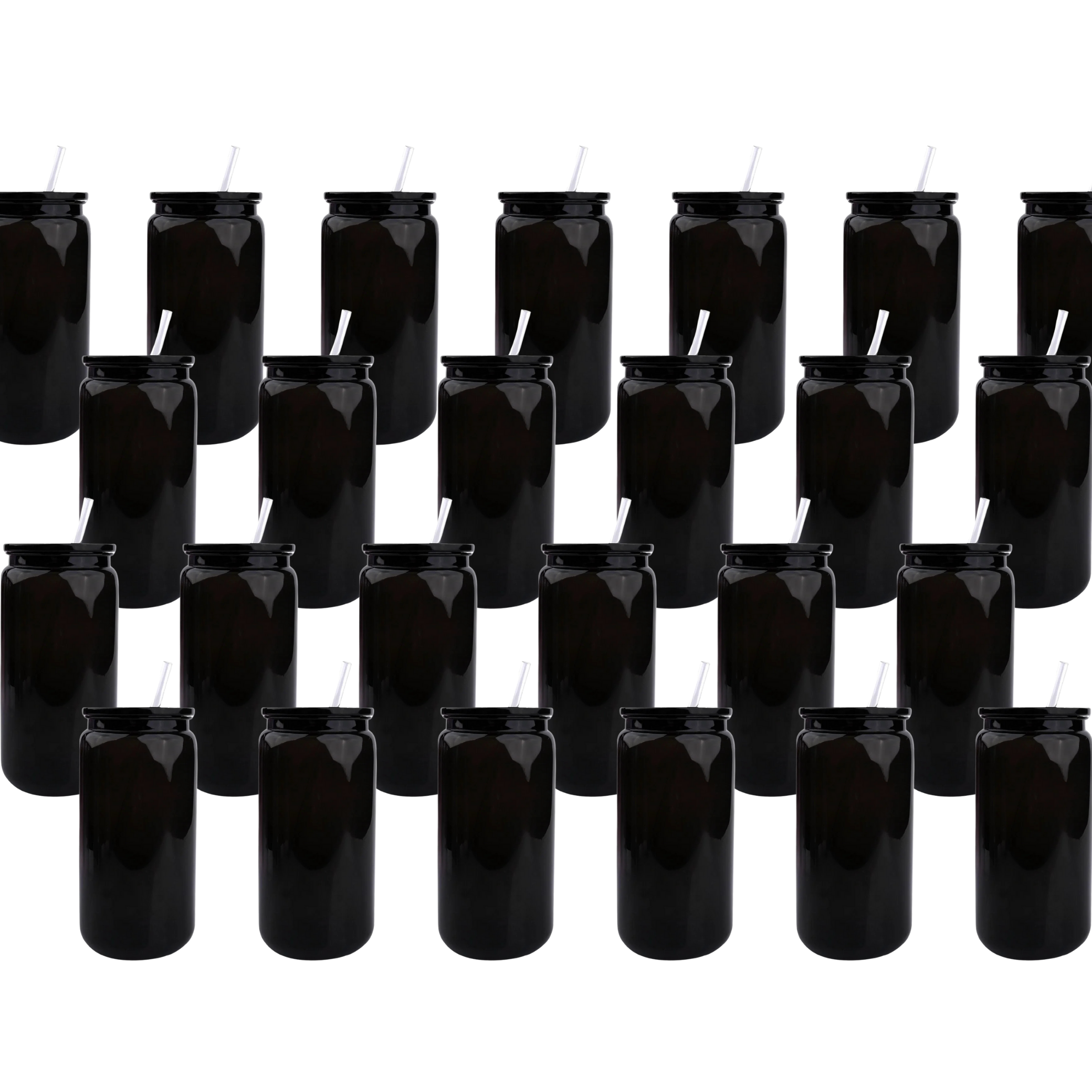 Master Maker Crafts -  16 oz Glass Can Single Wall - Black (25 Piece CASE) | Master Maker Crafts - Wholesale Craft Supplies - Fast Shipping from Ohio DIY Craft Warehouse