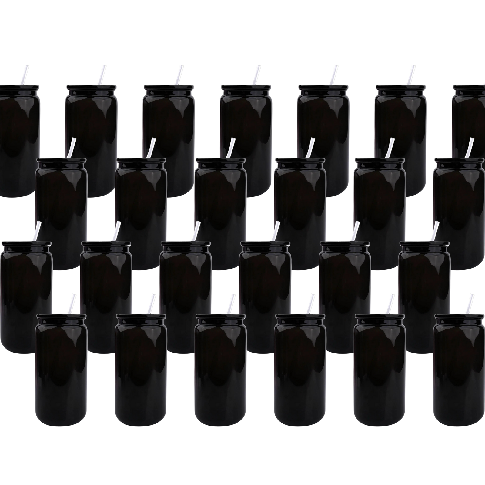 Master Maker Crafts -  16 oz Glass Can Single Wall - Black (25 Piece CASE) | Master Maker Crafts - Wholesale Craft Supplies - Fast Shipping from Ohio