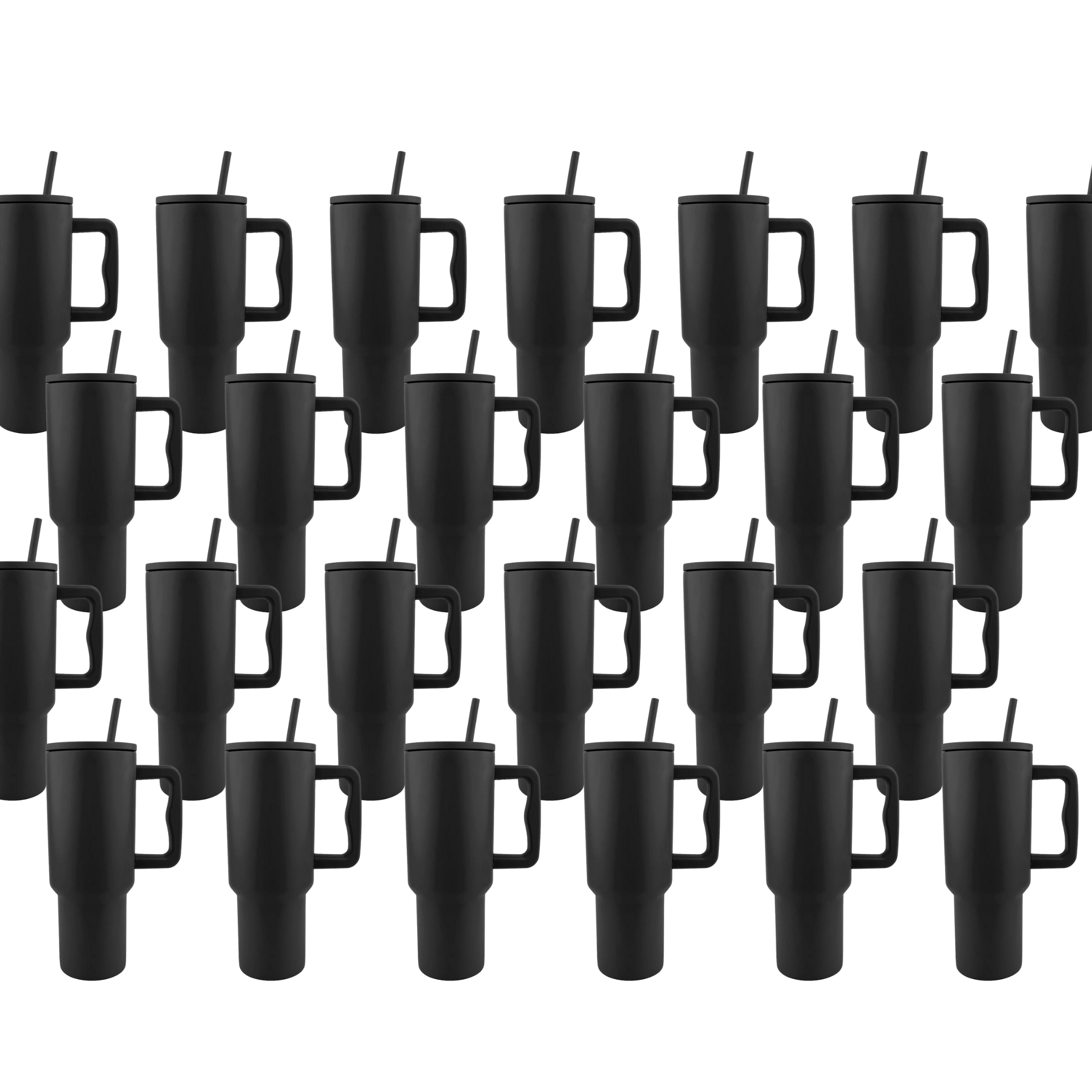 Master Maker Crafts -  40 oz Handled Tumbler Modern II Matte - Black (25 Piece CASE) | Master Maker Crafts - Wholesale Craft Supplies - Fast Shipping from Ohio DIY Craft Warehouse