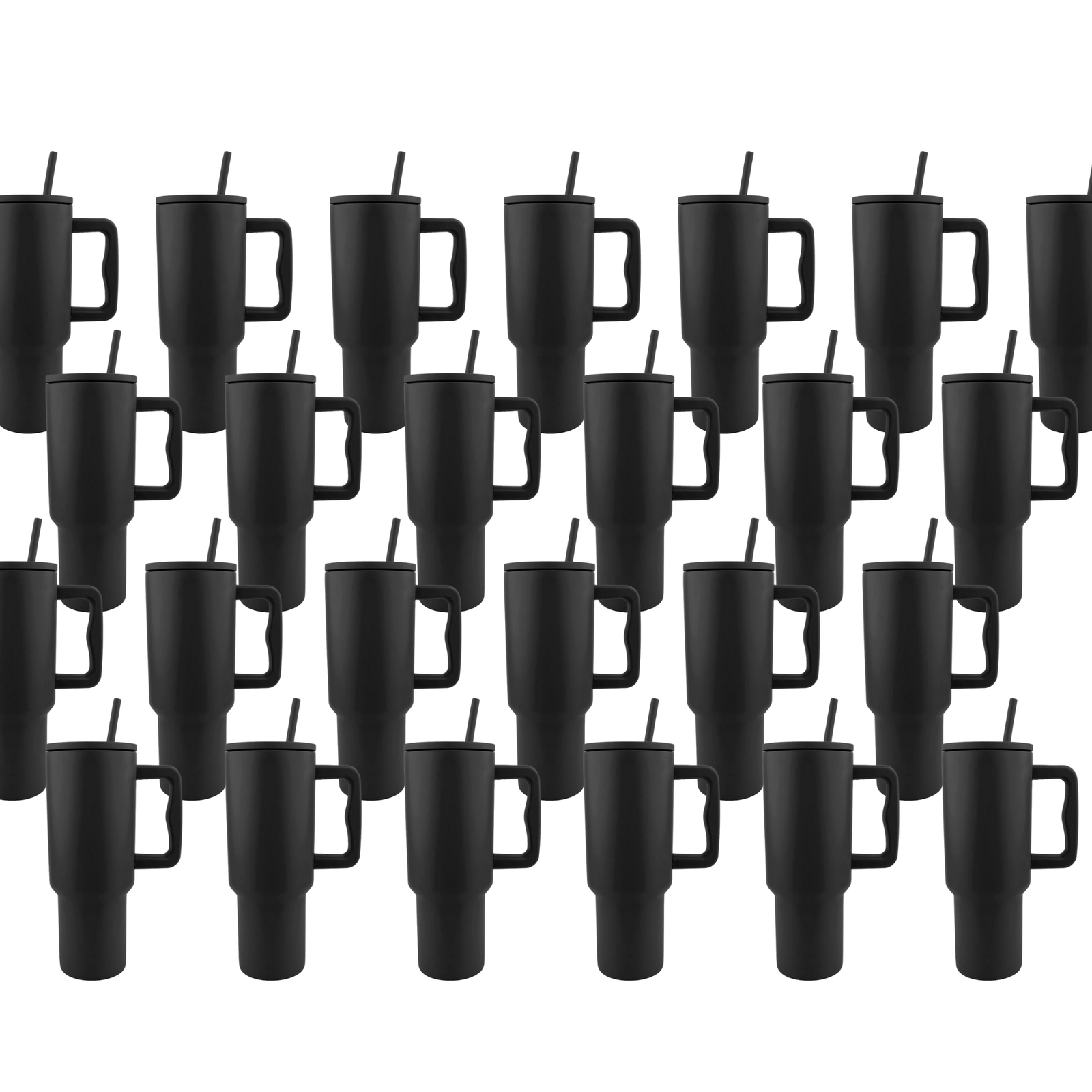 Master Maker Crafts -  40 oz Handled Tumbler Modern II Matte - Black (25 Piece CASE) | Master Maker Crafts - Wholesale Craft Supplies - Fast Shipping from Ohio
