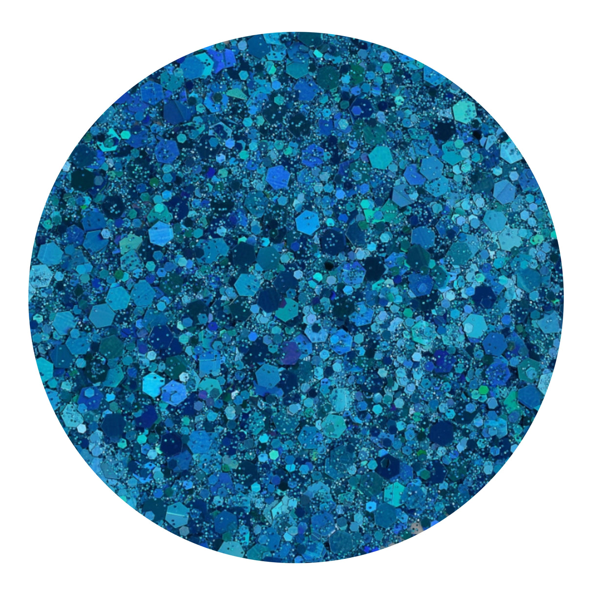 chunky glitter holographic iced azure