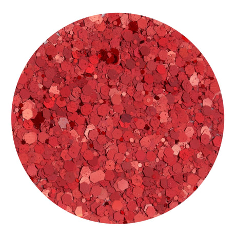 chunky glitter holographic ruby blaze