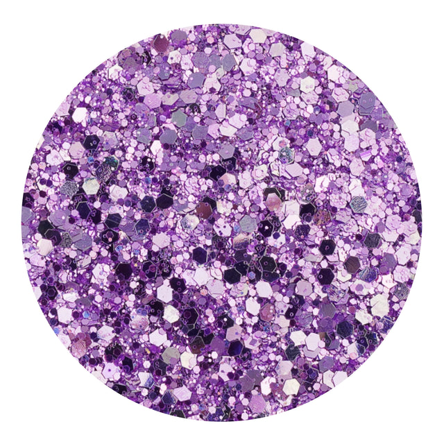 chunky glitter reflective boho lavender lust
