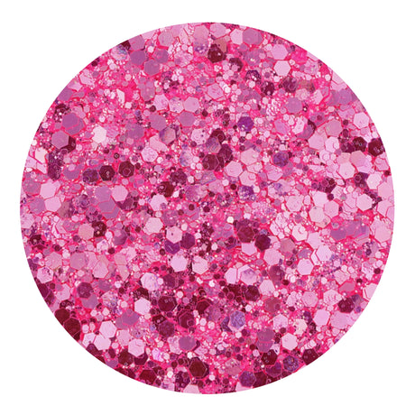 chunky glitter reflective boho pink sugar
