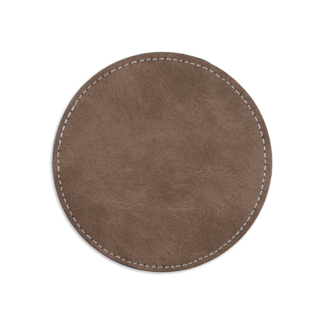 Coaster Vegan Leather Round - Gray Brown