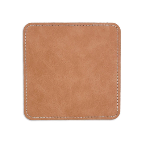 coaster vegan leather square tan