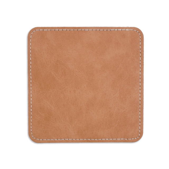 coaster vegan leather square tan
